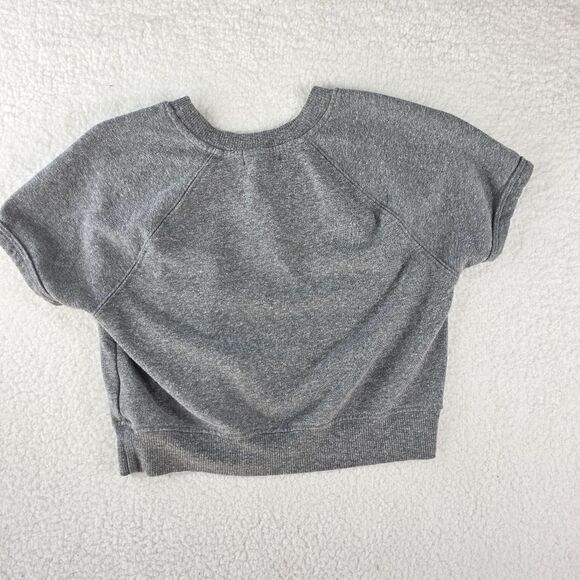 T.la Heather Gray Cropped Crewneck Pullover Short-Sleeved Top Size XXS - Picture 7 of 13